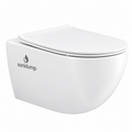 sanidump Modern White Wall-Hung Toilet with Soft-Close Seat