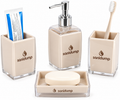 sanidump 4-Piece Beige Bathroom Accessories Set