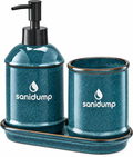 sanidump Teal Ceramic Bathroom Set – 3 Piece